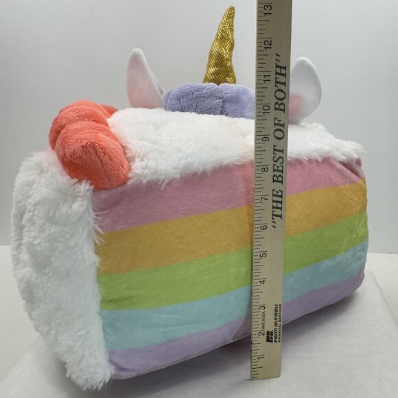 Squishable Comfort Food Unicorn Cake 15" Plush Pillow Rainbow Large Stars - Picture 11 of 14